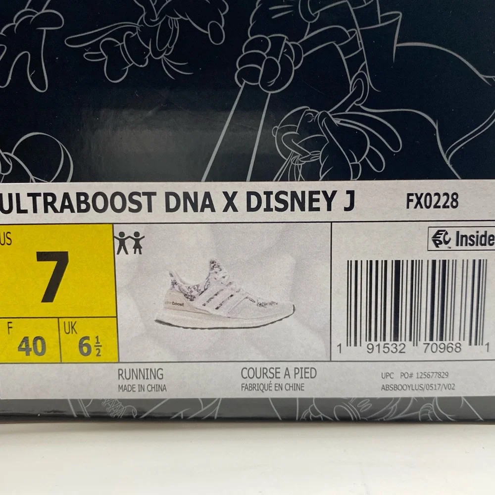 ADIDAS Ultraboost DNA x Disney Sneaker Youth Size 7, Women’s Size 8 in White - Picture 13 of 13